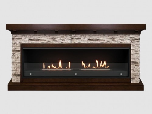 Каминный портал МДФ "CHALET 1930" с биокамином Lux Fire "Фаер Бокс Вега-2"