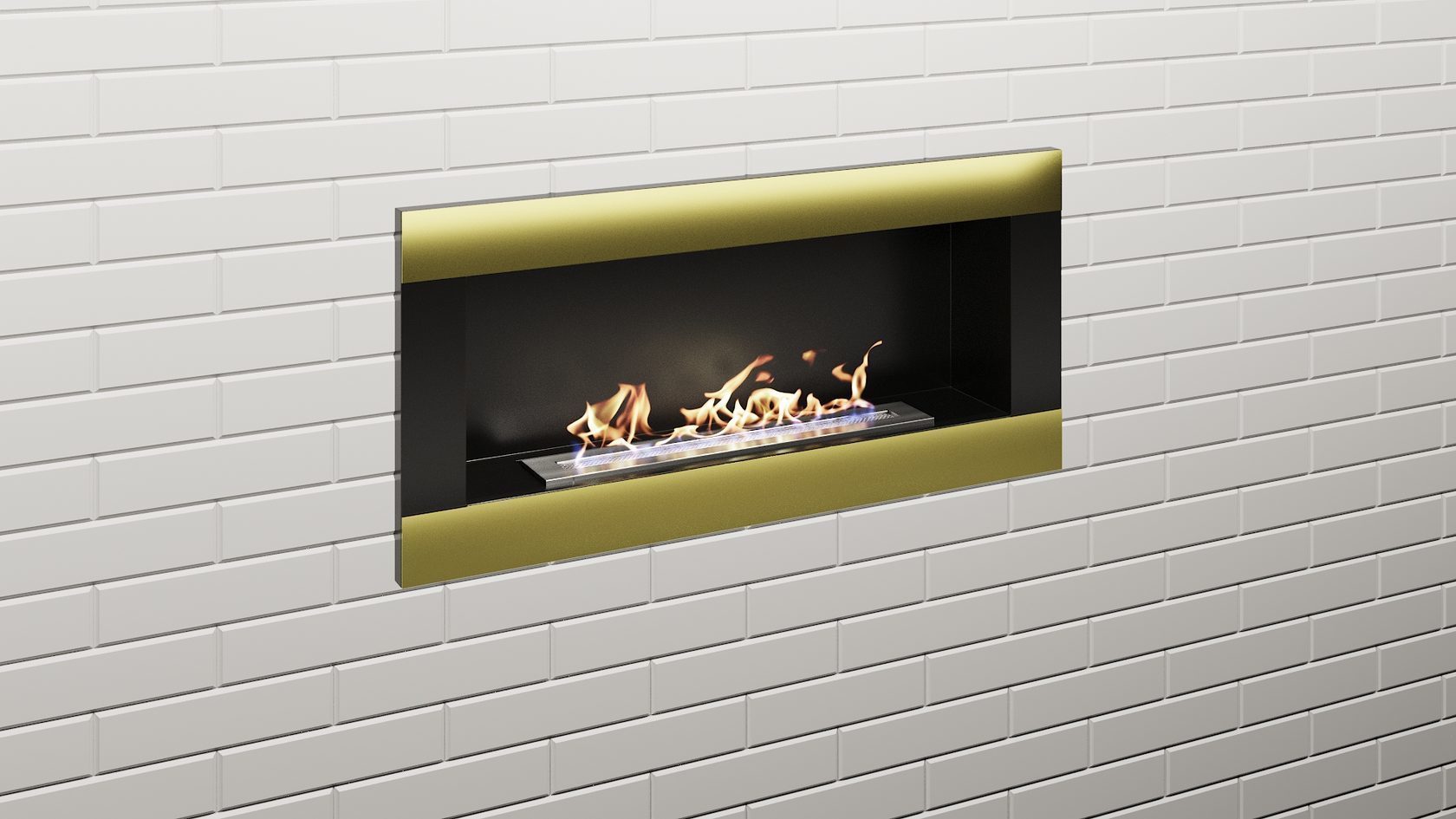 Биокамин "Русский огонь" Голд 1200V встраиваемый с защитным и декоративным стеклом по цене 54 100 руб.