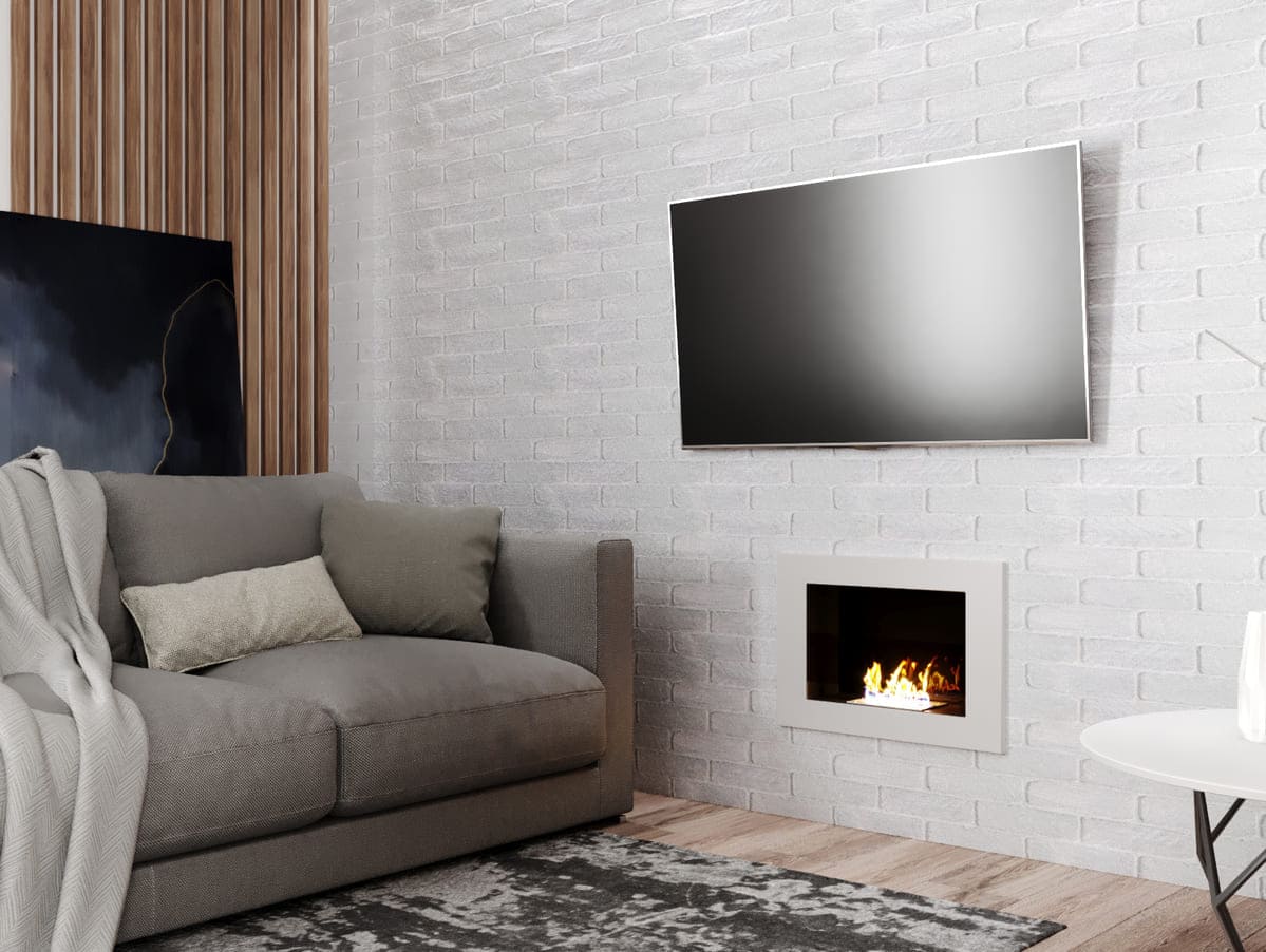 Биокамин "Русский огонь" Лайт Бланк 550V с защитным и декоративным стеклом по цене 19 750 руб.