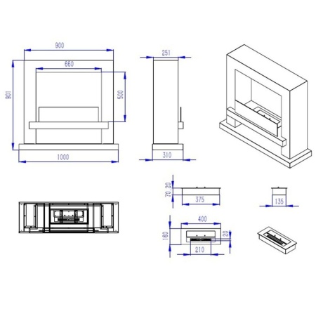 Напольный биокамин Starck черный по цене 104 001 руб.