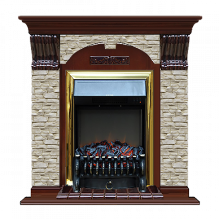 Арочный Грот однотонный (красное дерево)+Fobos Brass