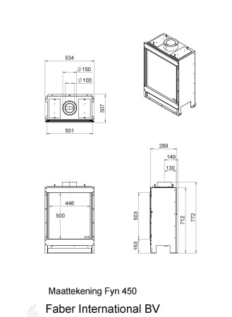 Газовый камин Faber Fyn 450