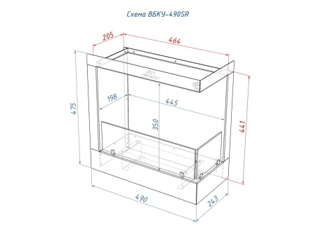 Встроенный биокамин Lux Fire Угловой 490 S (правый угол) по цене 35 090 руб.