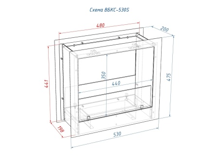 Встроенный биокамин Lux Fire Сквозной 530 S по цене 39 490 руб.